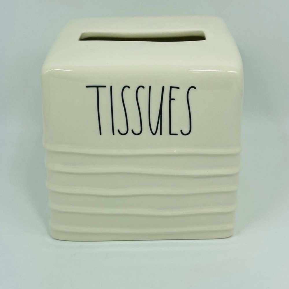 NWOT Rae Dunn TISSUES Box Cover Holder